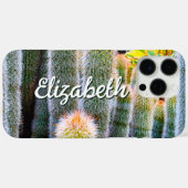 Fuzzy Groene Cactus Sappige Foto Aangepaste Naam Case-Mate iPhone Case (Achterkant (horizontaal))