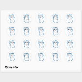 Fuzzy Hamster Ronde Sticker (Vel)