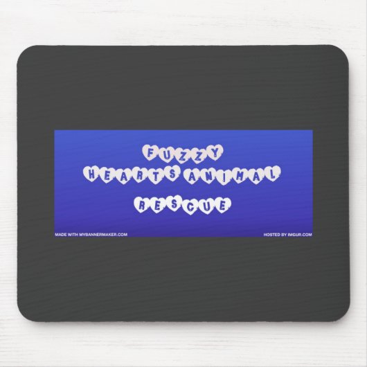 Fuzzy Hearts Muismat (Voorkant)