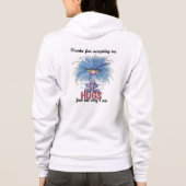 Fuzzy Hugs Dames ritssluiting hoodie – Knuffelig C (Achterkant)