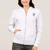 Fuzzy Hugs Dames ritssluiting hoodie – Knuffelig C (Voorkant)