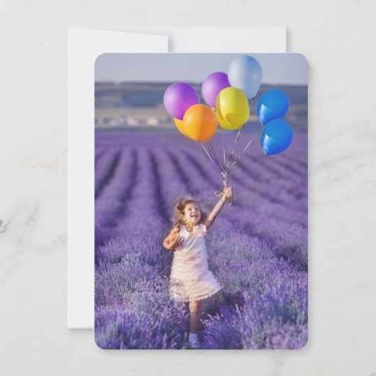 Fuzzy Kleurrijke Schattigee Stippen Kinder Meisje  Kaart (Achterkant)