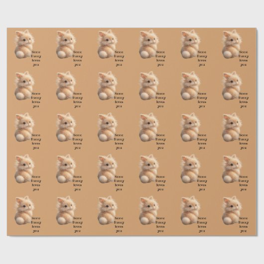 Fuzzy konijn: Some Bunny Loves You Cadeaupapier (Vlak)