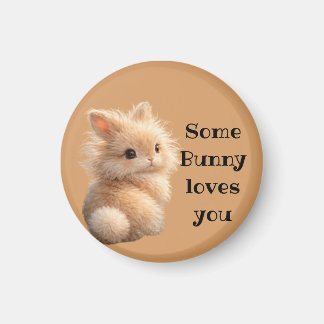Fuzzy konijn: Some Bunny Loves You Magneet
