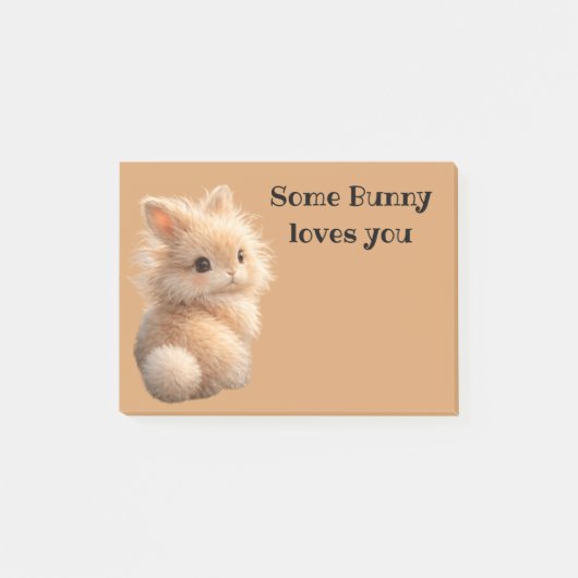 Fuzzy konijn: sommige konijn houdt van jou post-it® notes (Voorkant)