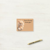 Fuzzy konijn: sommige konijn houdt van jou post-it® notes (Op bureau)