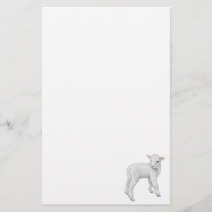 Fuzzy Little Lamb Stationery Briefpapier