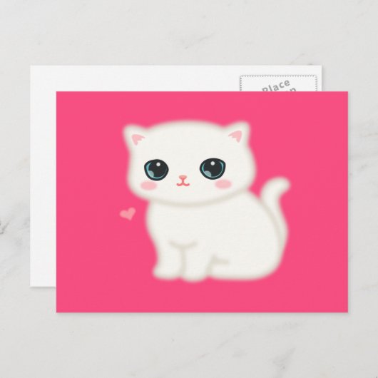 Fuzzy Little Thding Briefkaart (Voorkant / Achterkant)