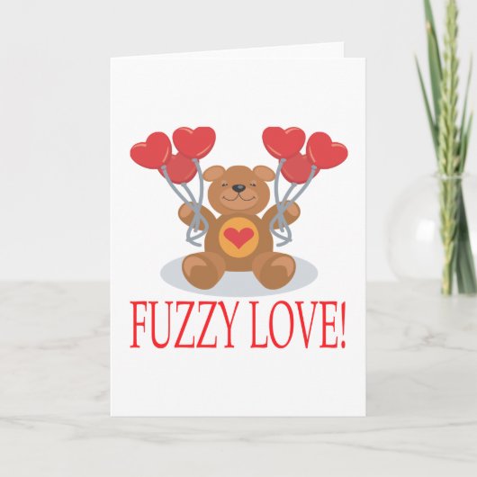 Fuzzy Love Feestdagen Kaart (Voorkant)