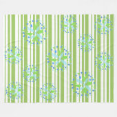 Fuzzy Modern Blue Green Fleece Deken (Voorkant (Horizontaal))