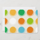 Fuzzy Modern Color Stippen 1e verjaardag Foto Kaart (Achterkant)