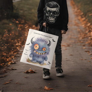 Fuzzy Monster Halloween Snoep Tote Bag
