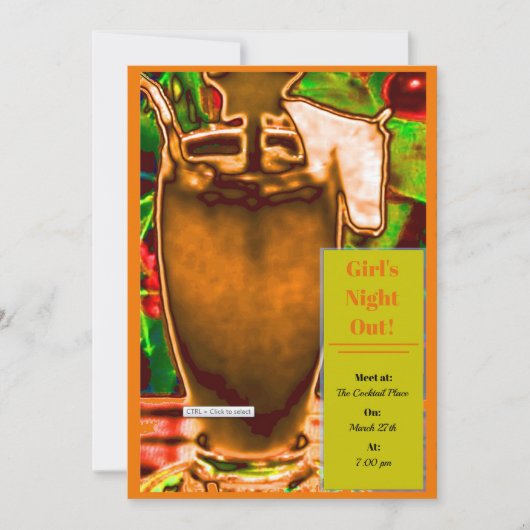 Fuzzy Navel Uitnodiging (Voorkant)