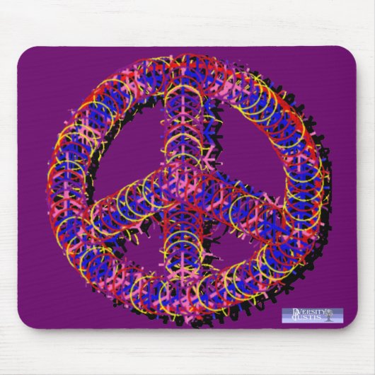Fuzzy Peace Mousepad Muismat (Voorkant)