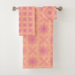 Fuzzy Peach Aurora roze patronen Bad Handdoek