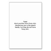 Fuzzy Peach, Bijvoeglijke lezing Flashcards Kaart (Achterkant)