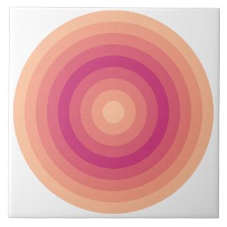 Fuzzy Peach Pinky Arrow Circles Keramische Tegel Tegeltje