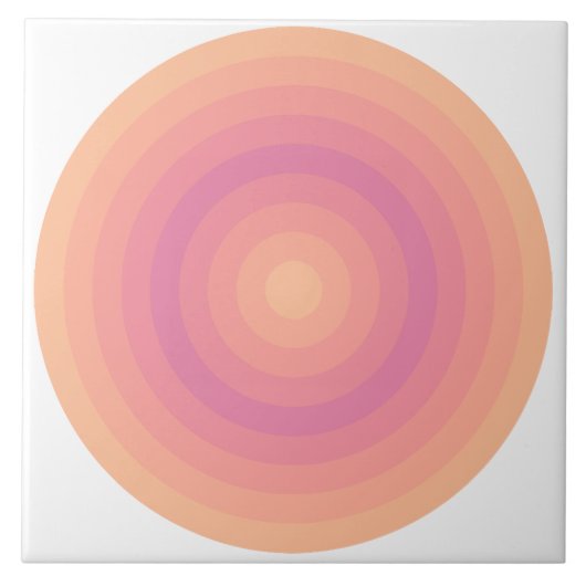 Fuzzy Perzik Aurora Roze Cirkels Keramische Tegel Tegeltje (Voorkant)