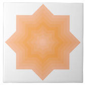 Fuzzy Perzik Blazing Sinaasappel Sterren Keramisch Tegeltje (Voorkant)