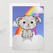 Fuzzy Puppy and Rainbow Kaart (Voorkant / Achterkant)