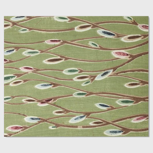 Fuzzy Pussy Willow Branches Cadeaupapier (Vlak)