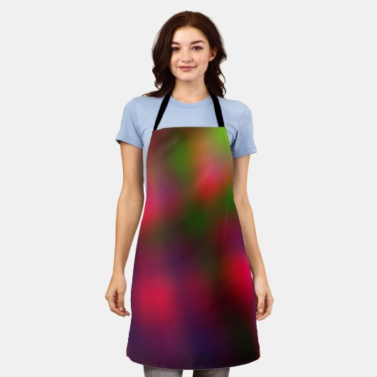 Fuzzy Rainbow-kleur Schort (Gedragen)