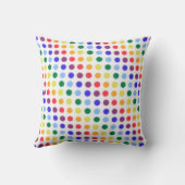 Fuzzy Rainbow Polka Dots Personated Monogram Kussen (Achterkant)