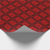 Fuzzy Red Tiled Diamonds en Crosses Cadeaupapier (Hoek)