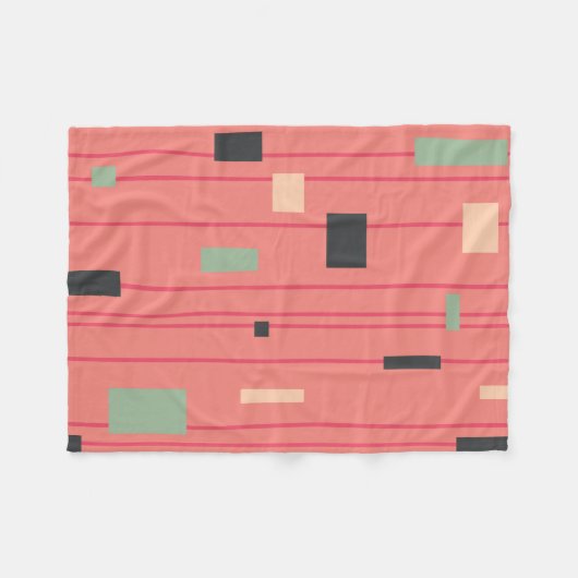 Fuzzy Roze Panther Fleece Deken (Voorkant (Horizontaal))