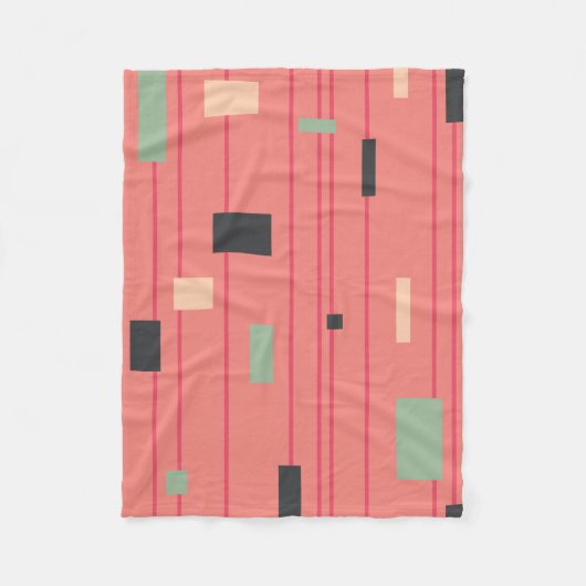 Fuzzy Roze Panther Fleece Deken (Voorkant)