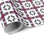 Fuzzy Squares Floral Cadeaupapier (Rol Hoek)