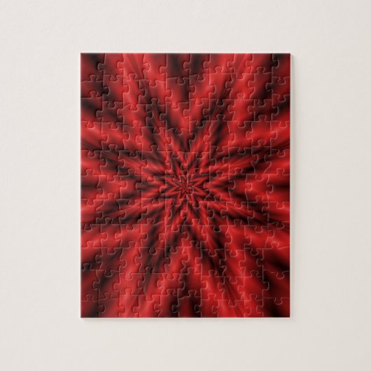 Fuzzy Star in Red Legpuzzel (Verticaal)