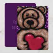 Fuzzy Teddy Bear Valentijn (Voorkant / Achterkant)