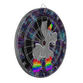 Fuzzy Unicorn in de ruimte Dartbord (Voorkant Links)