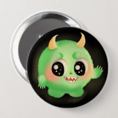 Fuzzy Vriendelijk Monster Creature Ronde Button 4,0 Cm (Voorkant /achterkant)