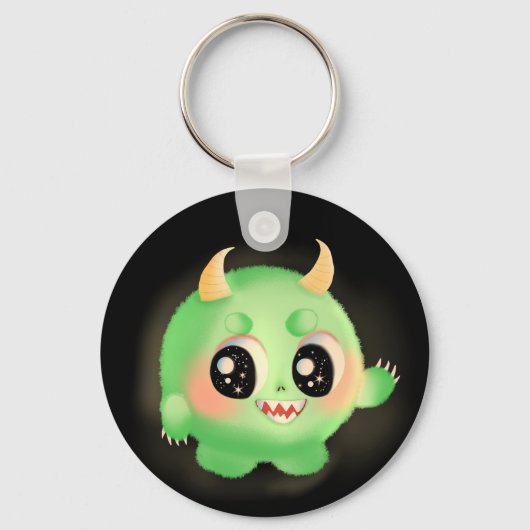Fuzzy Vriendelijk Monster Creature Sleutelhanger (Voorkant)