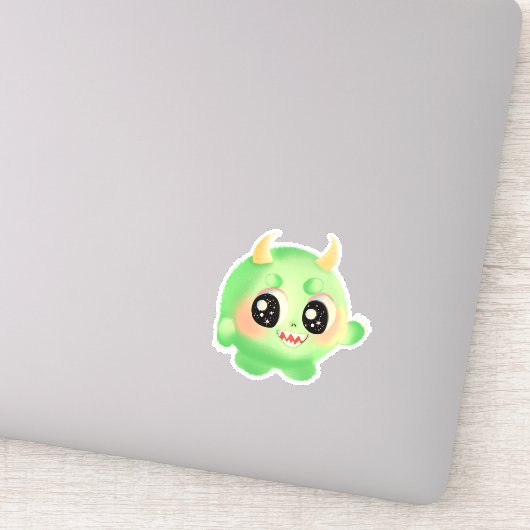Fuzzy Vriendelijk Monster Creature Sticker (Detail)