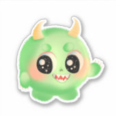 Fuzzy Vriendelijk Monster Creature Sticker (Voorkant)
