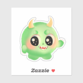Fuzzy Vriendelijk Monster Creature Sticker