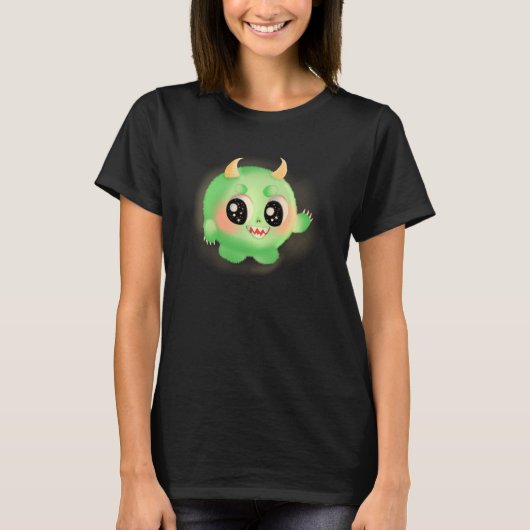 Fuzzy Vriendelijk Monster Creature T-shirt (Voorkant)
