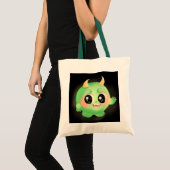 Fuzzy Vriendelijk Monster Creature Tote Bag (Voorkant (product))