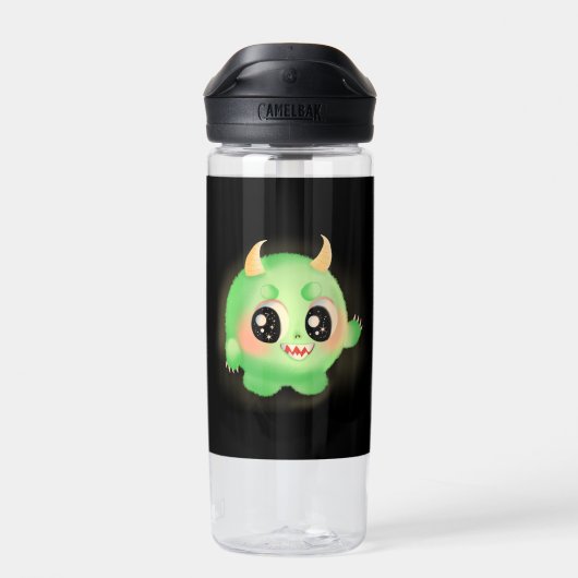 Fuzzy Vriendelijk Monster Creature Waterfles (Achterkant)