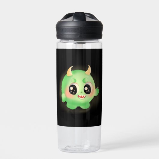 Fuzzy Vriendelijk Monster Creature Waterfles (Voorkant)