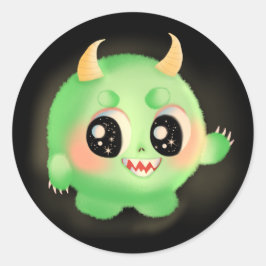 Fuzzy Vriendelijke Monster Creature Sticker