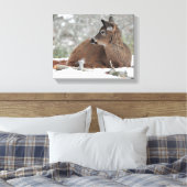 Fuzzy White op maat gesneden Deer Fawn Canvas Afdruk (Insitu (Slaapkamer))
