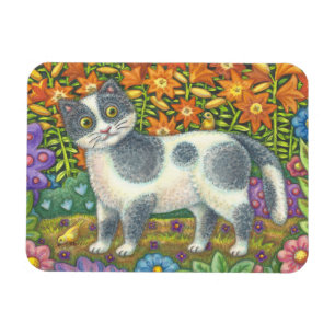 Fuzzy Wuzzy Kitten FOLK ART CAT MAGNEET * Aanpasse