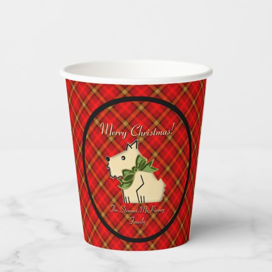 Fuzzy Wuzzy Schotse Guard (gepersonaliseerd) Papieren Bekers (Achterkant)