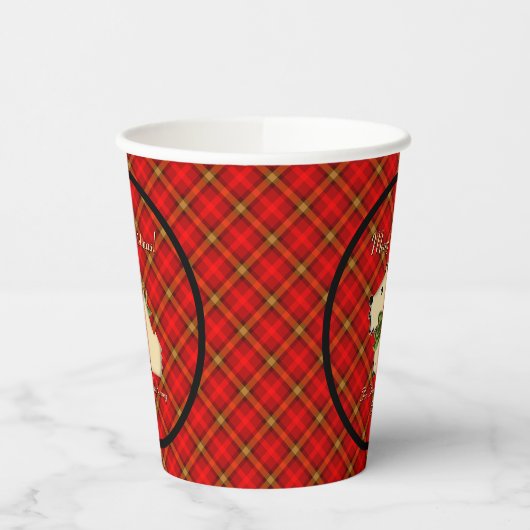 Fuzzy Wuzzy Schotse Guard (gepersonaliseerd) Papieren Bekers (Links)