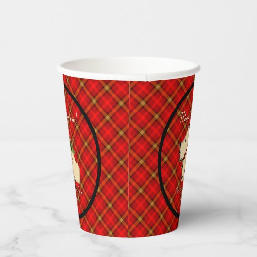 Fuzzy Wuzzy Schotse Guard (gepersonaliseerd) Papieren Bekers (Rechts)