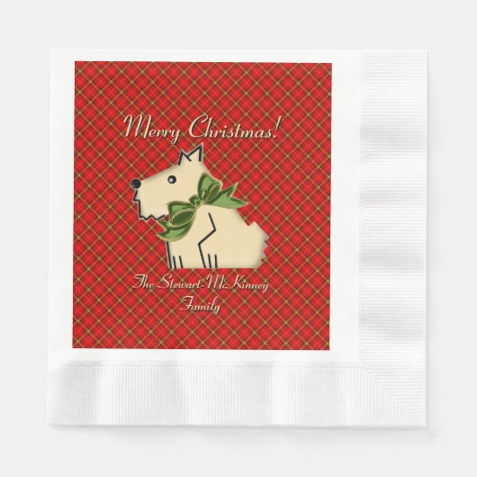 Fuzzy Wuzzy Schotse Guard (gepersonaliseerd) Servet (Voorkant)